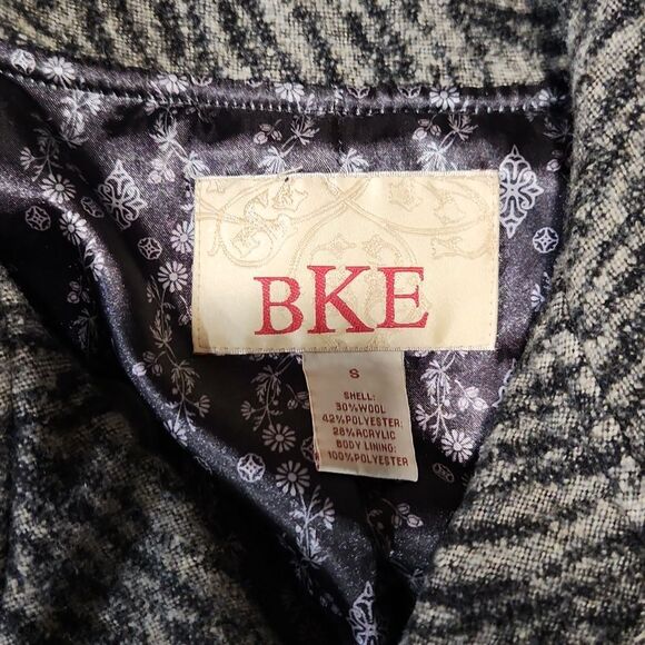 BKE Wool blend moto style coat jacket zebra animal print Small - Picture 5 of 10